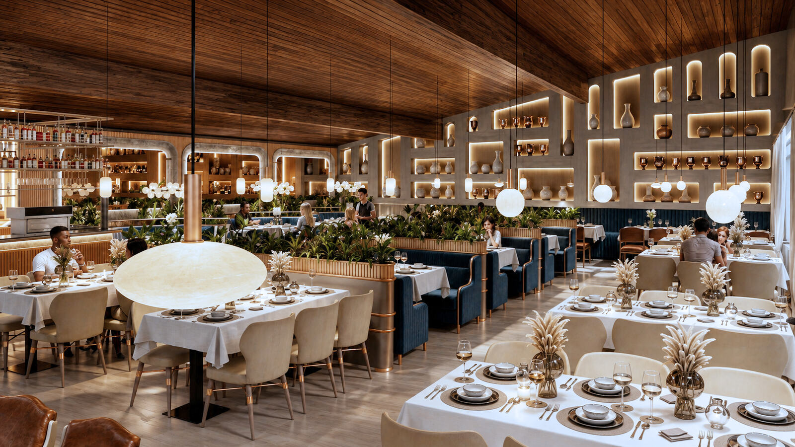 Lahnblick Restaurant iç mekân tasarımı